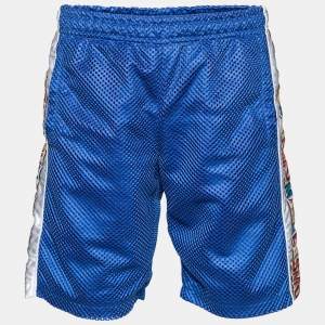 Gucci Blue Perforated Magnetismo Net Shorts M