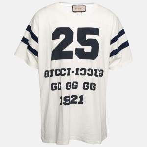 Gucci White Cotton 25 Eschatology 1921 Printed Crew Neck T-Shirt M