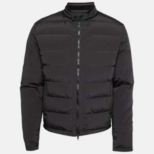 Gucci Black Synthetic Puffer Zip Jacket M