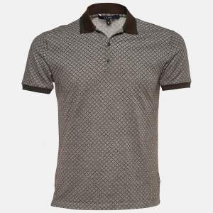 Gucci Brown Cotton Pique Polo T-Shirt M