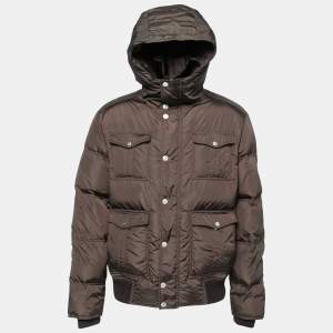 Gucci Brown Synthetic Puffer Long Sleeve Jacket XXXL