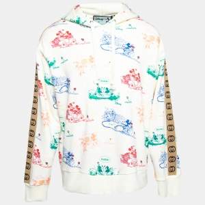 Gucci X Disney Cream Mickey Mouse Print Cotton Hoodie XL