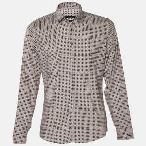  Gucci Beige Floral Printed Cotton Slim Fit Shirt L