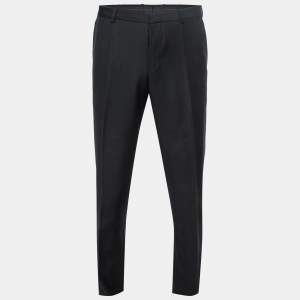 Gucci Black Wool Crepe Trousers L