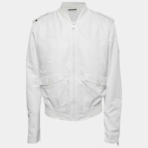 Gucci White Synthetic Zip-Up Jacket XL
