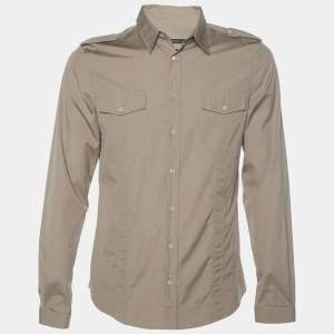 Gucci Light Brown Cotton Duke Fit Shirt L