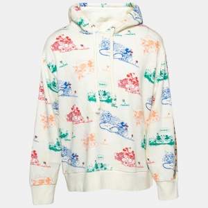 Gucci X Disney Cream Mickey Mouse Print Cotton Knit Hoodie XL
