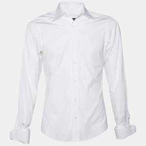 Gucci White Cotton French Cuff Shirt M