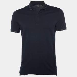 Gucci Black Cotton Pique Polo T-Shirt M