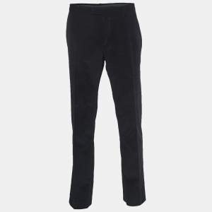Gucci Black Corduroy Regular Fit Trousers 4XL
