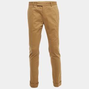 Gucci Khaki Cotton Riding Tapered Trousers M