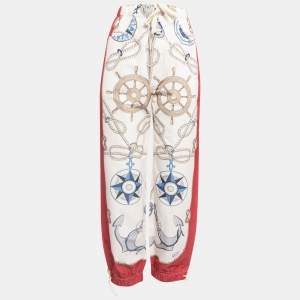 Gucci Cream Nautical Print Synthetic Joggers XS
