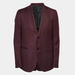 Gucci Purple Wool Blend Single Breasted Blazer XXL