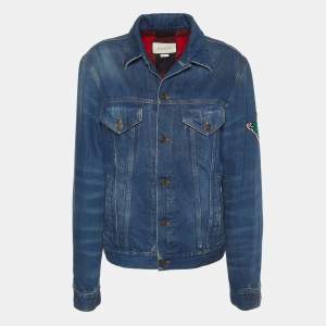 Gucci Blue Denim L'Aveugle Par Amour Jacket S
