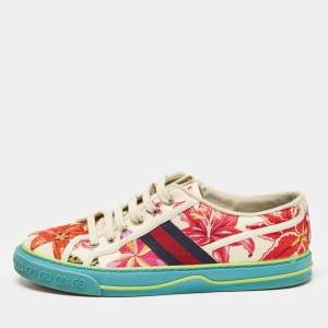 Gucci Multicolor Canvas Tennis 1977 Low Top Sneakers Size 43