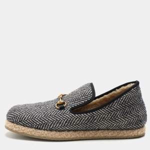 Gucci Blue Tweed Fria Slip On Espadrille Size 44