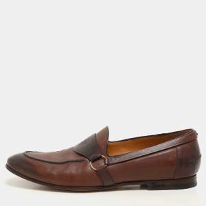 Gucci Brown Leather Hysteria Loafers Size 42