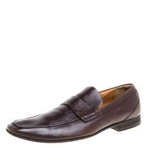 Gucci Brown Leather Loafers Size 41