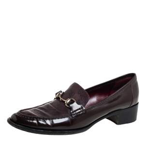 Gucci Brown Guccissima Leather Horsebit Slip On Loafers Size 41