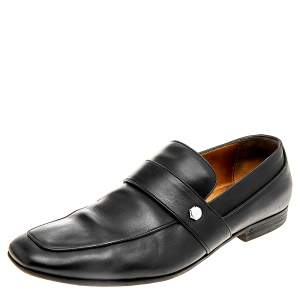 Gucci Black Leather Loafers Size 42.5