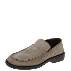 Gucci Beige Suede Slip on Loafers Size 42