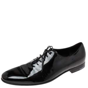 Gucci Black Patent  Leather Lace-up Derby Size43/5