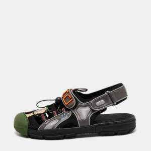 Gucci Multicolor Mesh And Leather Tinsel Sports Sandals Size 43