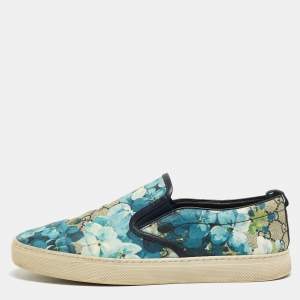 Gucci Multicolor GG Supreme Blooms Print Coated Canvas Sneakers Size 43.5