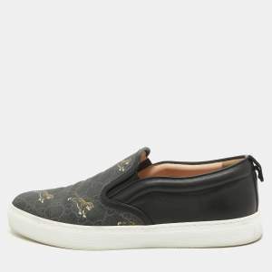 Gucci Black GG Supreme Canvas Tiger Print Dublin Sneakers Size 43.5