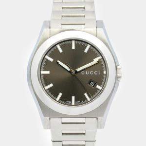 Gucci Grey Stainless Steel Pantheon 115 Automatic Men's Wristwatch 44 mm