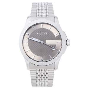 Gucci Brown Stainless Steel G-Timeless 126.4 Men's Wristwatch 38 MM