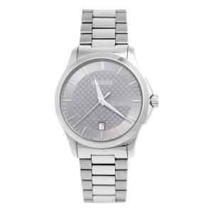Gucci Brown Stainless Steel G-Timeless YA126445 Men's Wristwatch 38 mm