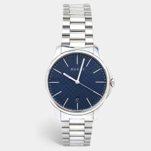 Gucci Blue Stainless Steel G-Timeless YA126316 Men's Wristwatch 40 mm