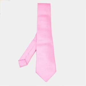 Hermès Pink Silk Traditional Faconnee H tie