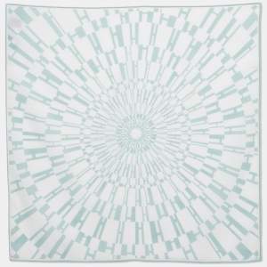 Hermès Vert D'eau Cotton Op'H Handkerchief