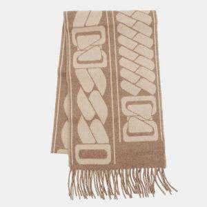 Pre Owned وشاح كشمير هيرمس كليك سي نيو مارون غراسيه/كرايه كشمير 100%