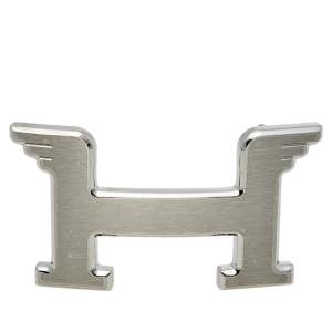 Pre Owned  Hermès Palladium Plated Metal Pegase Belt Buckle 32 MM