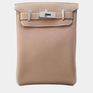 Hermes Etoupe Togo Leather Kelly Akkad PM Bag