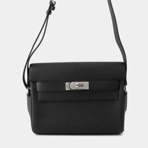 Pre Owned Hermes Kelly Messenger Black Togo Leather Size Pm