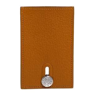 Hermes Caramel Mysore Leather Diabolo Card Holder
