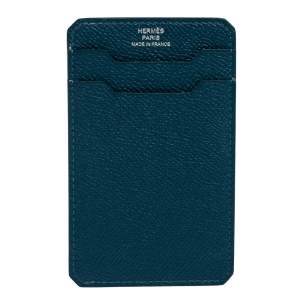 Hermes Vert Cypress Epsom Leather City 3CC Card Holder