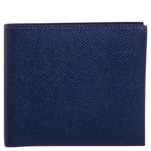 Hermes Blue Nuit Epsom Leather MC² Copernic Compact Wallet