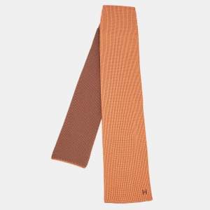 Hermès Brown Silk Knit 4 Temps Tie