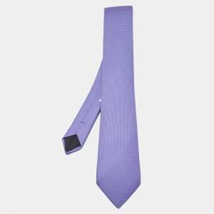 Hermès Purple Jacquard Silk Saint-Honore Tie