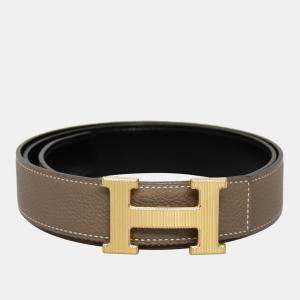 Pre Owned Hermes H Buckle Reversible Belt
