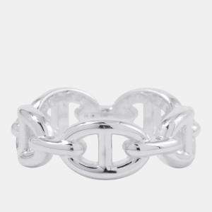 Pre Owned Hermes Chaine Sv925 D'Ancre Anchene Ring Size EU 54