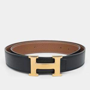 Pre Owned Hermes H Reversible Leather Belt