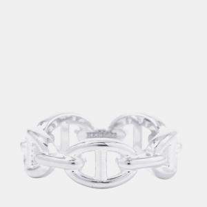 Pre Owned Hermes Chaine D'Ancre Anchene Ring Size Pm/55/#15 Sv925
