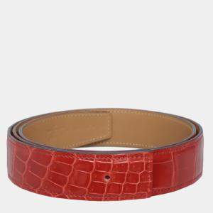 Pre Owned Hermes Shiny Porosus Crocodile Belt