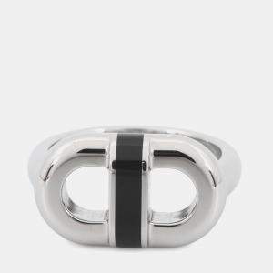 Pre Owned Hermes Mayon Ring Size T60 Black Metal Lacquer